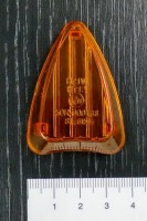 Sklíčko pro blinkry motocyklu Highway Hawk TRIANGLE, oranžová (1ks)